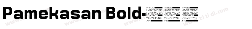 Pamekasan Bold字体转换